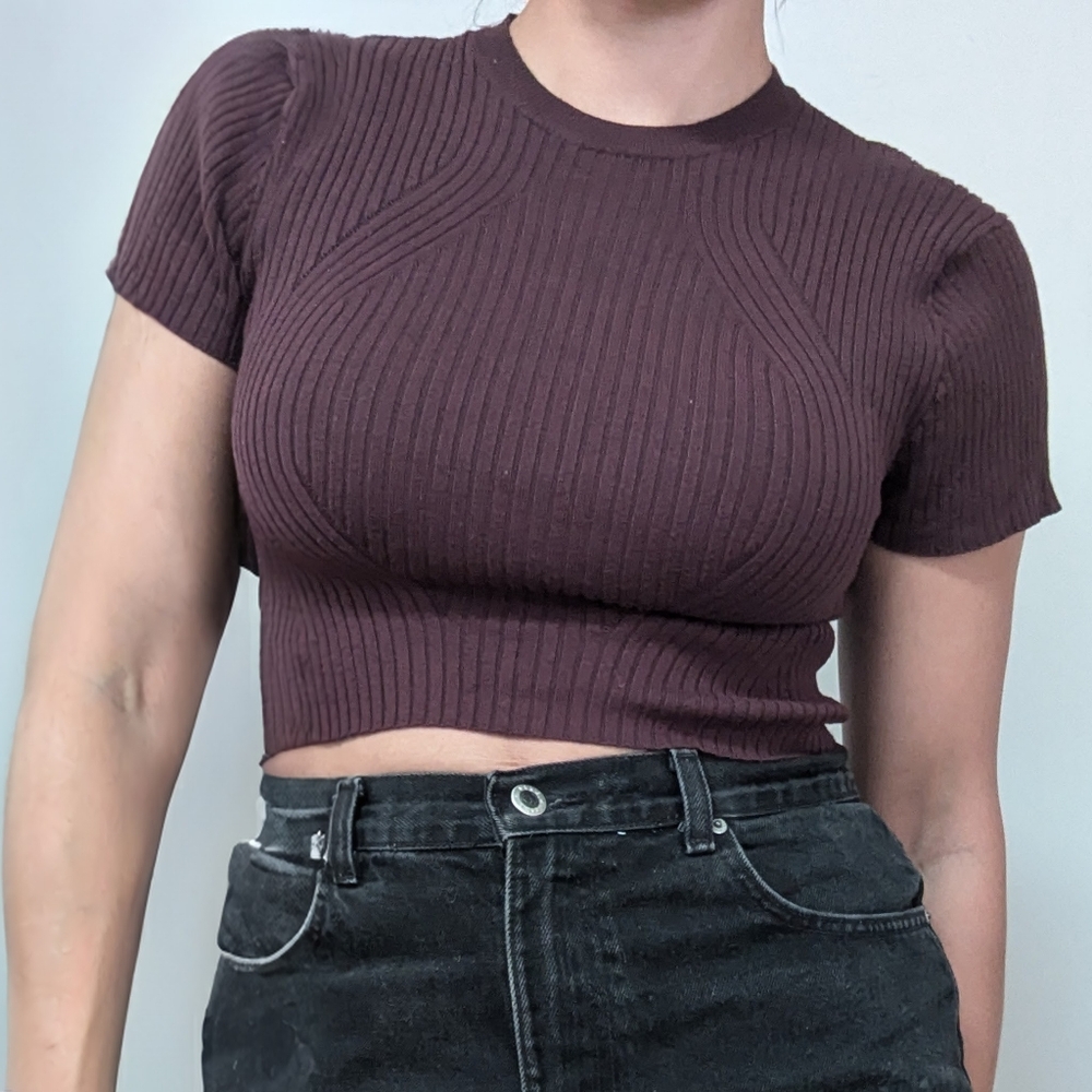 Brown Sweater Top